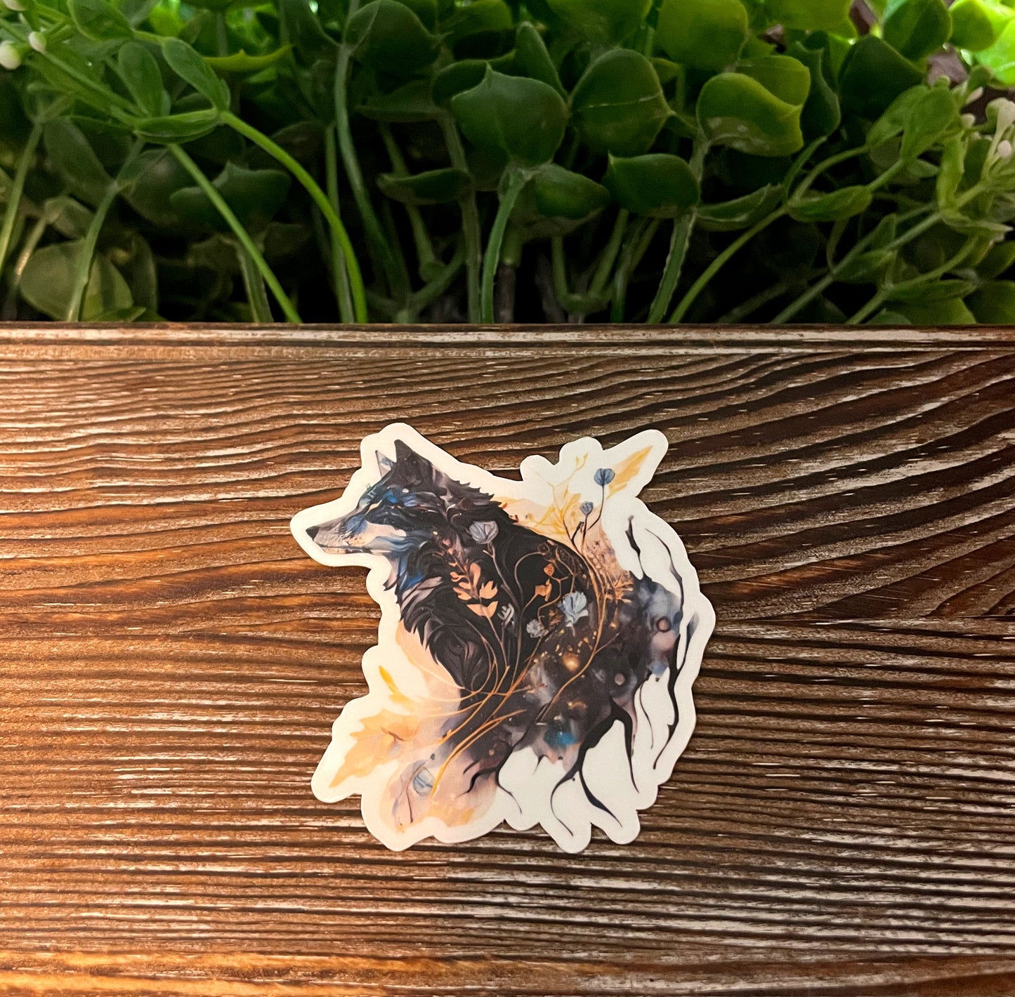 Beautiful Wolf in The Wind |Lightweight Vinyl Sticker or Magnet |Refrigerator Fridge Car |Love Animals |Wildlife Forest |Sticker or Magnet