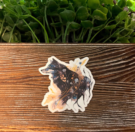Beautiful Wolf in The Wind |Lightweight Vinyl Sticker or Magnet |Refrigerator Fridge Car |Love Animals |Wildlife Forest |Sticker or Magnet