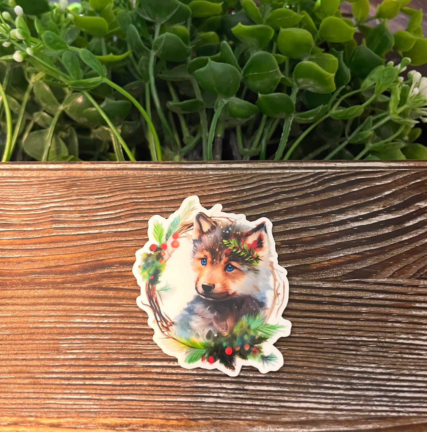 Woodland Baby Fox , Die Cut Vinyl Sticker, Water Resistant, Love Animals, Wildlife Forest, Fairytale Music |Sticker or Magnet