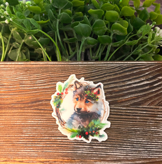 Woodland Baby Fox , Die Cut Vinyl Sticker, Water Resistant, Love Animals, Wildlife Forest, Fairytale Music |Sticker or Magnet