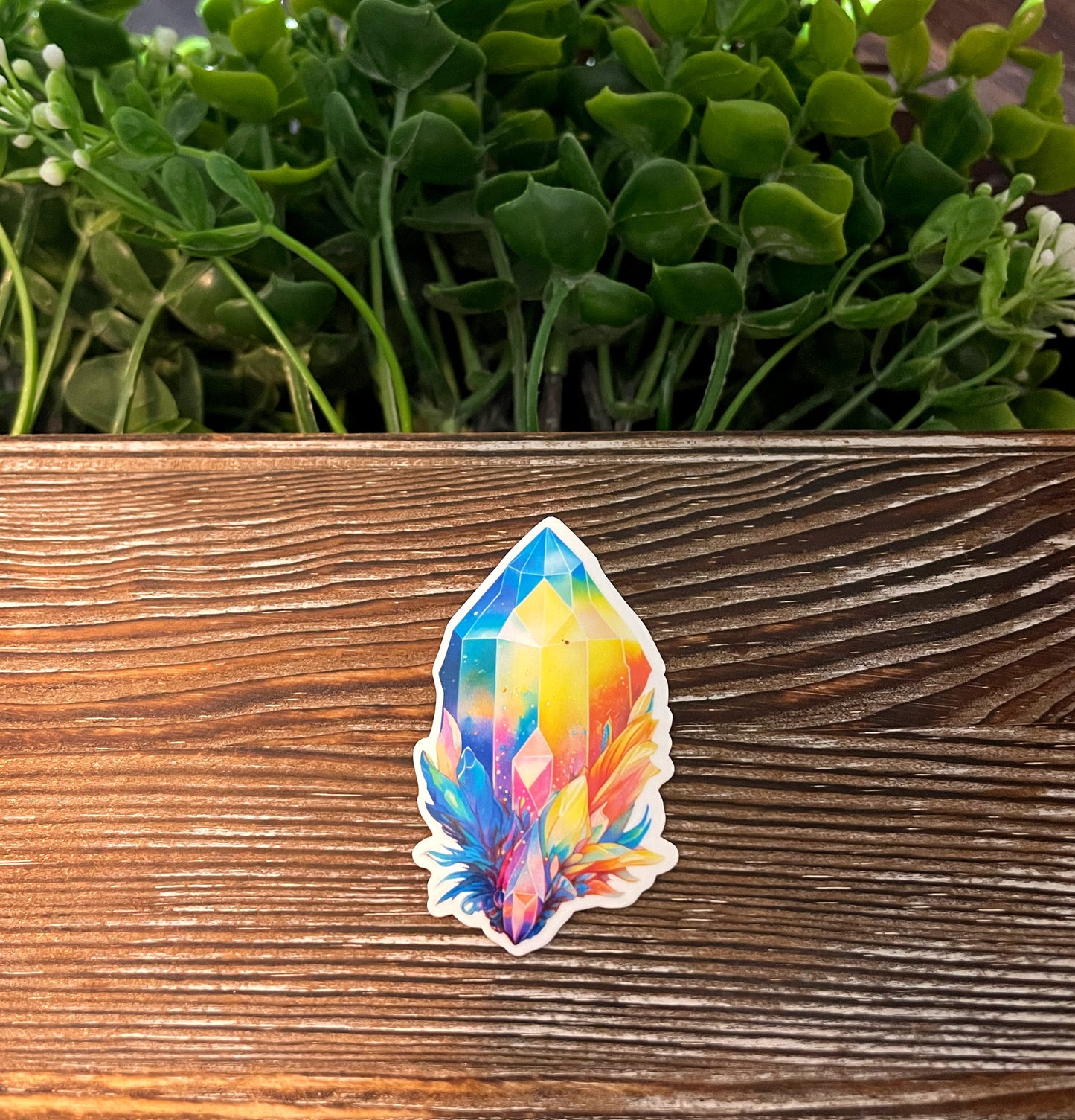 Rainbow Crystals Prism |Lightweight Vinyl Sticker or Magnet |Refrigerator Fridge Car |Gemstones Magic |Celestial Geology Rocks |Sticker or Magnet