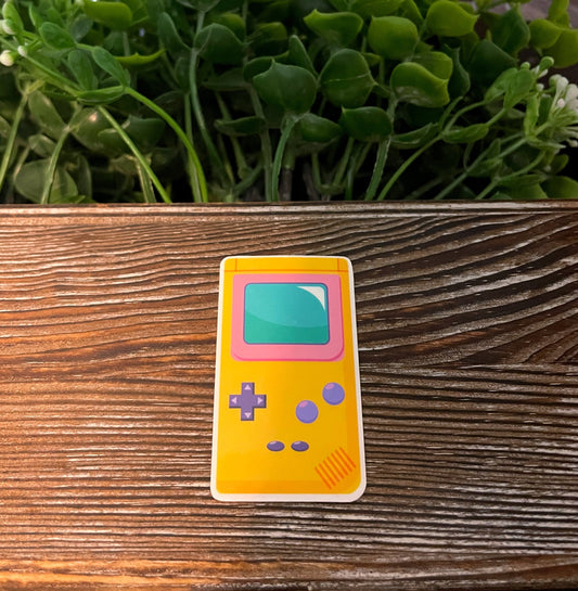Vintage Game Boy |Vinyl Sticker or Magnet |Refrigerator Fridge Car |Gamer Gift |Laptop Decal |Retro Colors |Game Controller |90s Nostalgia |Sticker or Magnet