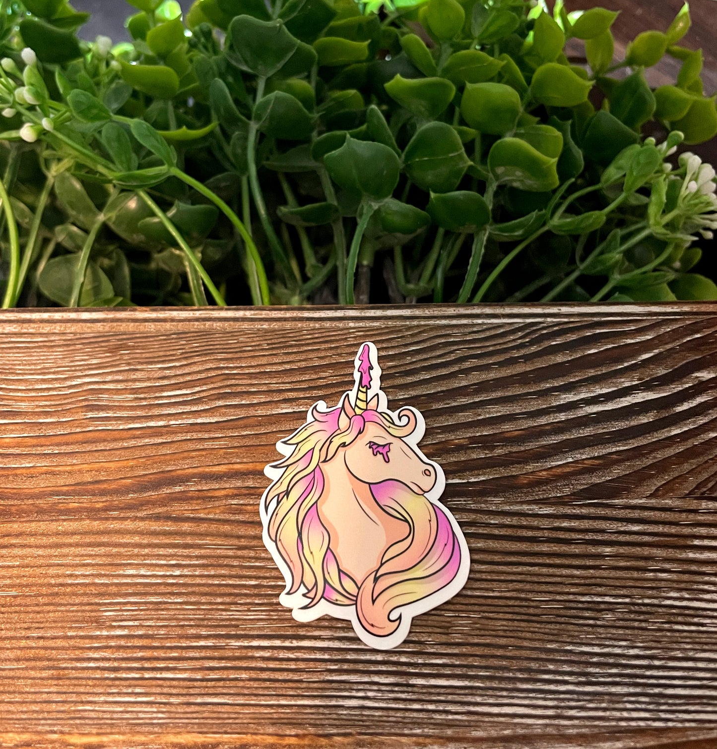 Pastel Emo Unicorn Sticker |Refrigerator Magnet | Fridge Car |Fantasy Mythical Creature |Gift for Girl |Sticker or Magnet
