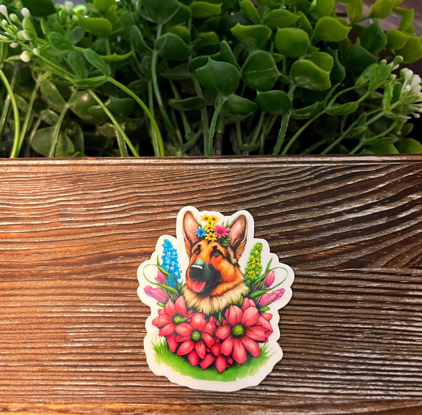 German Shepherd Sticker or Magnet |Boho Fun |Refrigerator Fridge Car |Dog Mom Animal Lover |Pet Breed |Sticker or Magnet