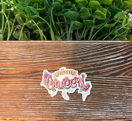 Goth Queen |Lightweight Vinyl Sticker or Magnet |Refrigerator Fridge Car |Dark Emo |Fantasy Majestic |Fairytale Magic |Sticker or Magnet