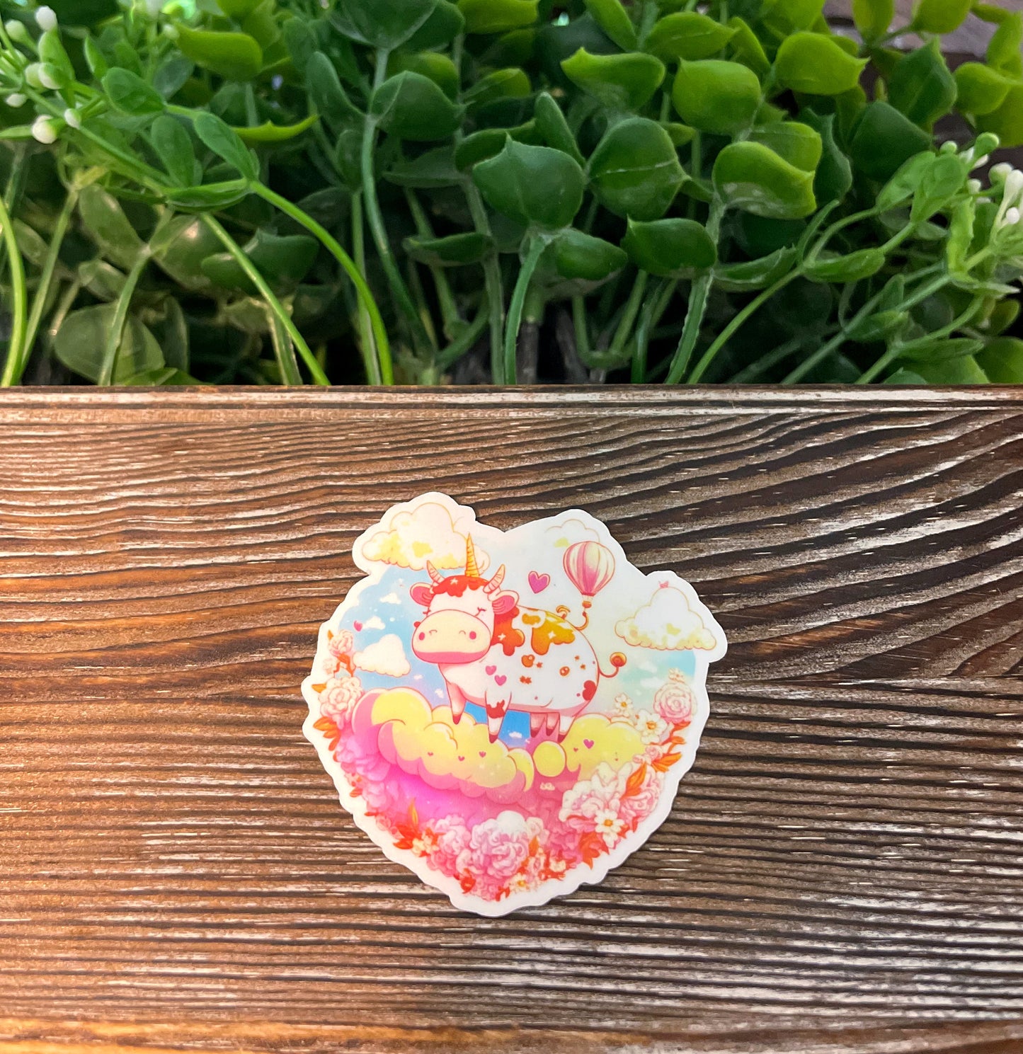 Valentine Cow Heart |Lightweight Vinyl Sticker or Magnet |Refrigerator Fridge Car |Farm Life |Love Animals |Barn Yard Mini |Sticker or Magnet