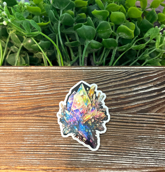 Rainbow Crystal |Lightweight Vinyl Sticker or Magnet |Refrigerator Fridge Car |Gemstones Magic |Celestial Geology Rocks |Sticker or Magnet