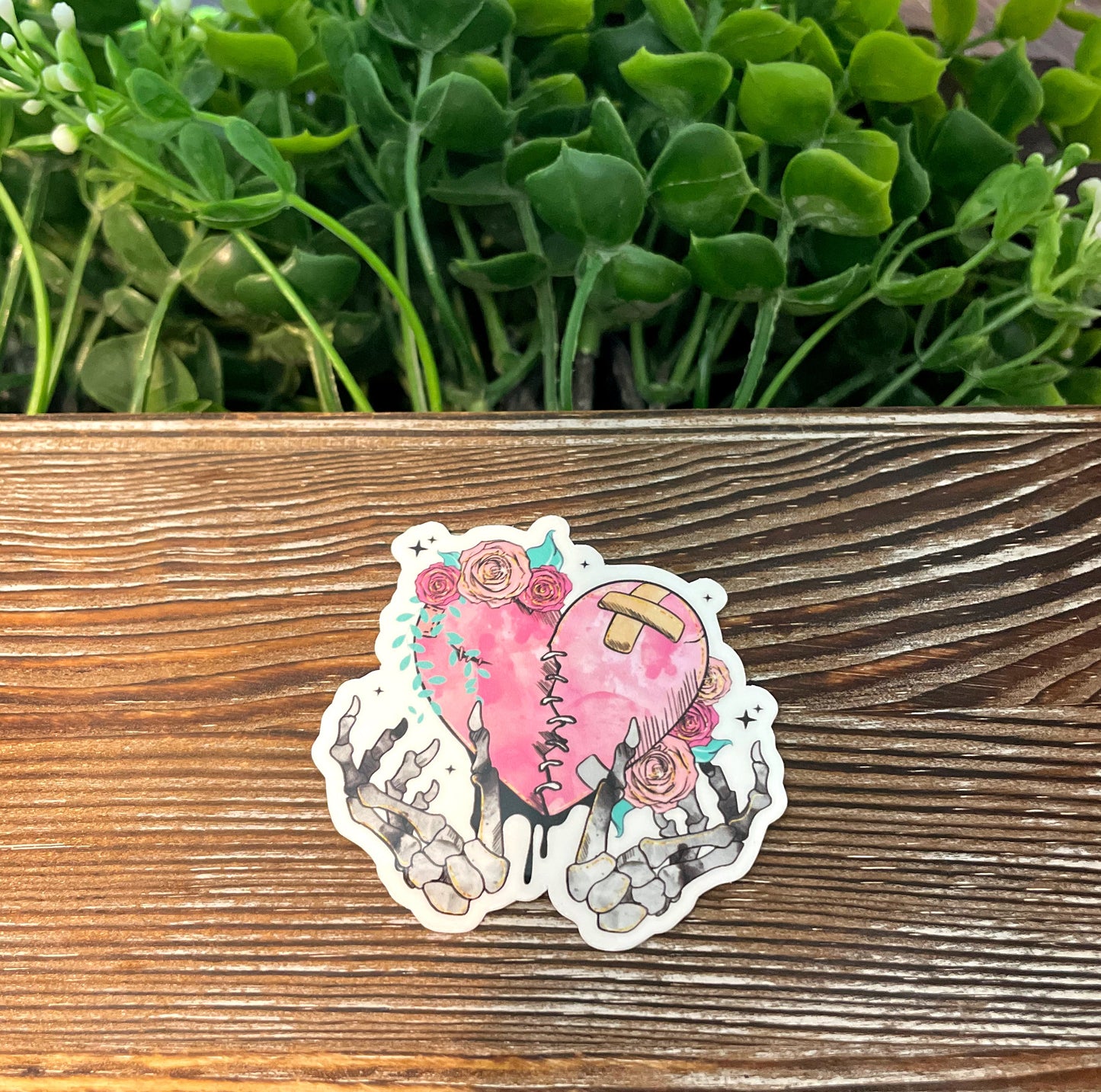 Skeleton Hand w/ Heart |Vinyl Sticker or Magnet |Refrigerator Fridge Car |Valentines Day |Funny Quote |Dark Humor |Sticker or Magnet