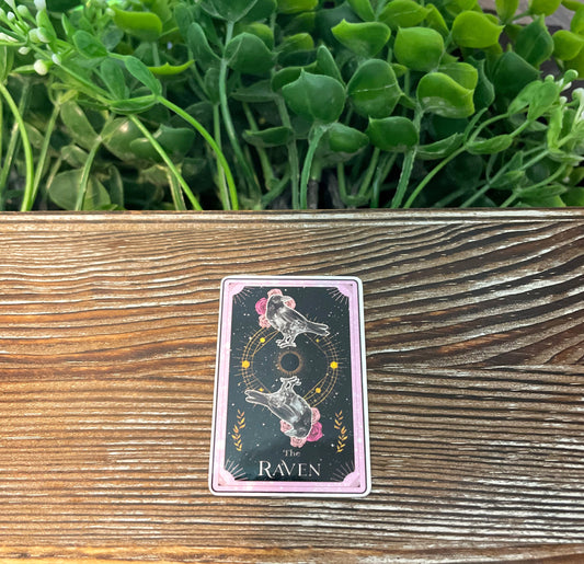 The Raven Tarot Card |Lightweight Vinyl Sticker or Magnet |Boho Fun |Refrigerator Fridge Car |Astrology Watercolor |Horoscope Symbols |Sticker or Magnet