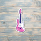 Kawaii Music Pink Guitar Sticker |Sticker or Magnet