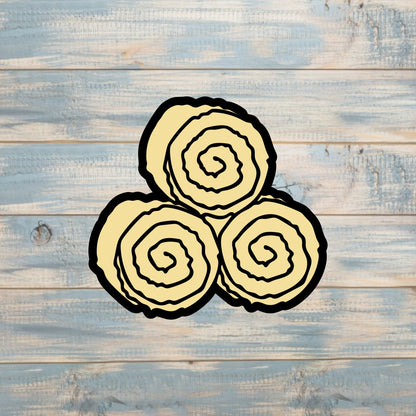 Round Bale Hay Stack Sticker, |Sticker or Magnet