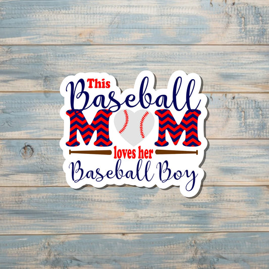 Baseball Mom |Sticker or Magnet | Mother's Day