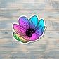 Pastel Watercolor Flower, Die Cut Vinyl Sticker, , Boho Fun, Water Resistant |Sticker or Magnet