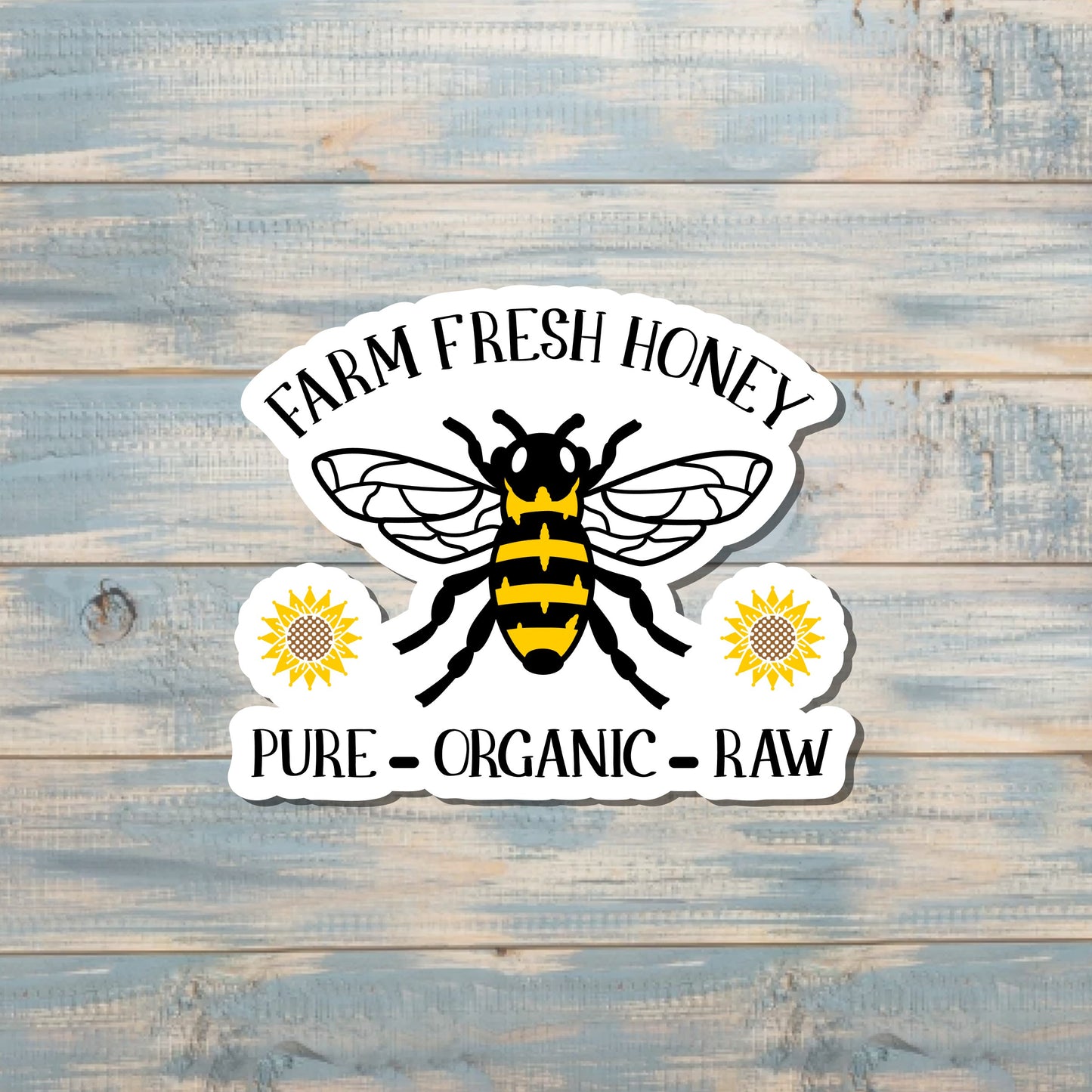 Farm Fresh Honey, Die Cut Vinyl Sticker, , Boho Fun, Water Resistant |Sticker or Magnet