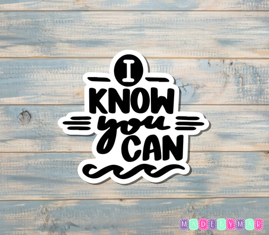 I Know You Can Sticker |Sticker or Magnet