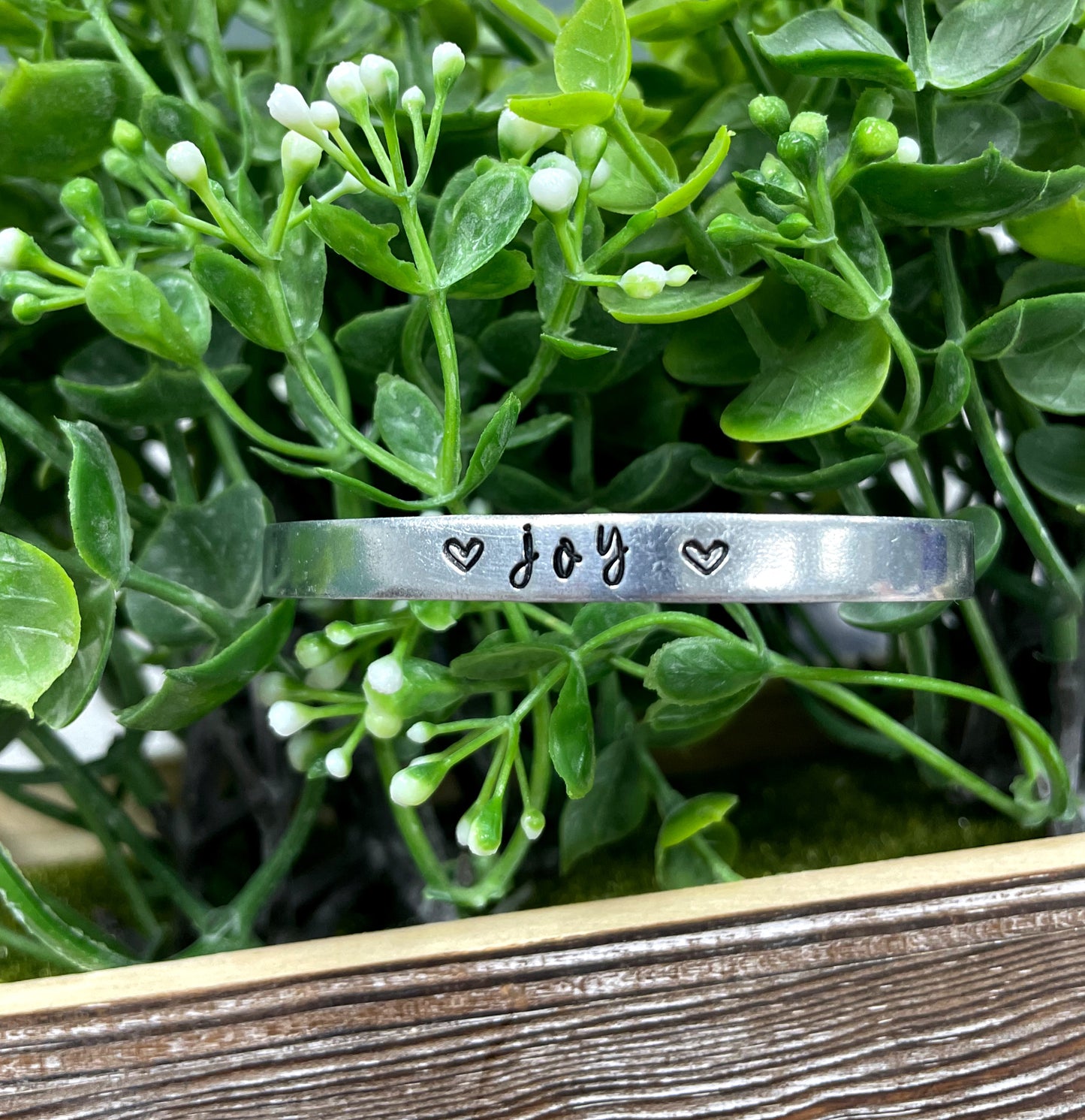 Hand Stamped Cuff Bracelet - Can be d - Handmade by Marlayna