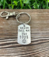 Never Tell Me the Odds Chance Gamer Dice Themed Hand Stamped Key Chain - Handmade by Marlayna