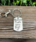 Whatever floats your goat Fun Animal Themed Hand Stamped Key Chain - Handmade by Marlayna