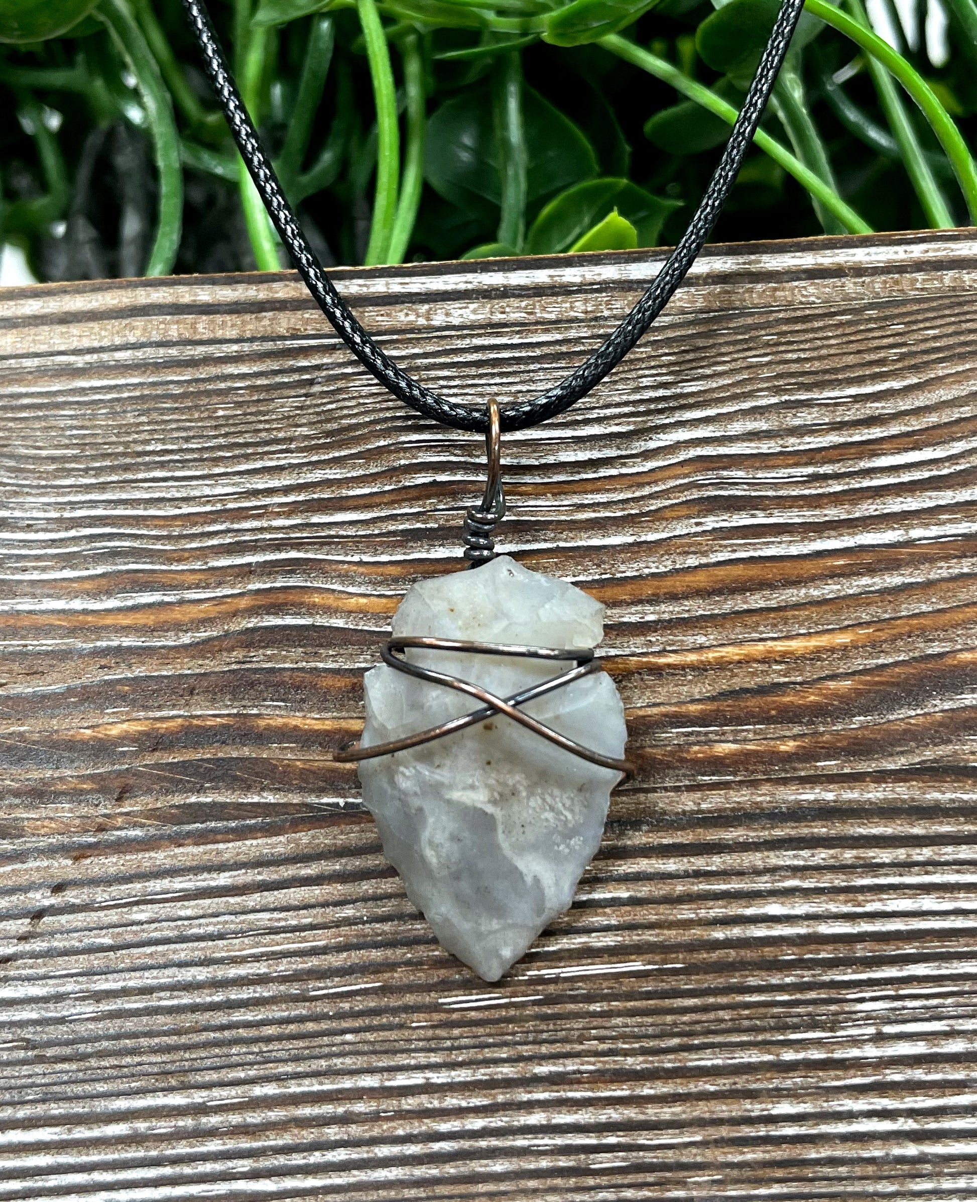 Wire Wrapped Arrowhead Pendant - Handmade by Marlayna