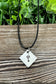 Skeleton Key Diamond Fun Animal Themed Hand Stamped Necklace - Handmade by Marlayna