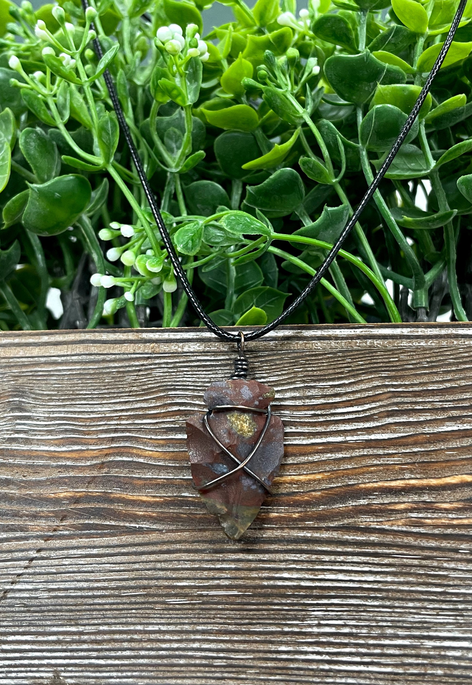 Wire Wrapped Arrowhead Pendant - Handmade by Marlayna