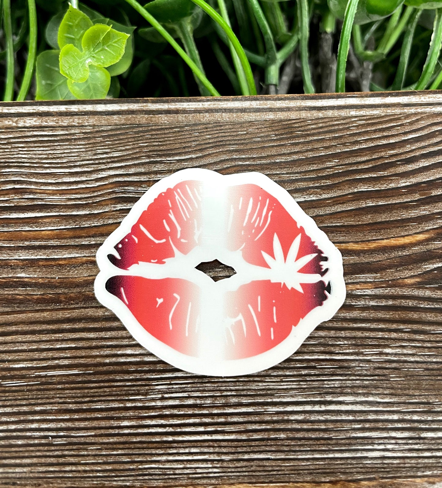 Red Lips Die Cut Sticker, Graphic Art Sticker, Vinyl, |Sticker or Magnet