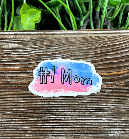 Watercolor #1 Mom Die Cut Sticker, Graphic Art Sticker, Vinyl, |Sticker or Magnet