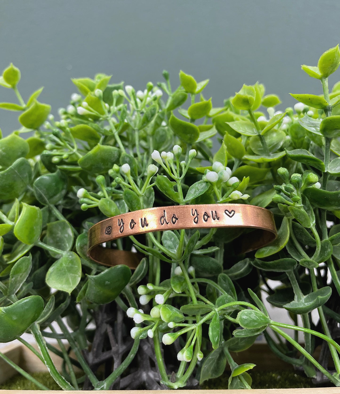 Hand Stamped Cuff Bracelet - Can be d - Handmade by Marlayna