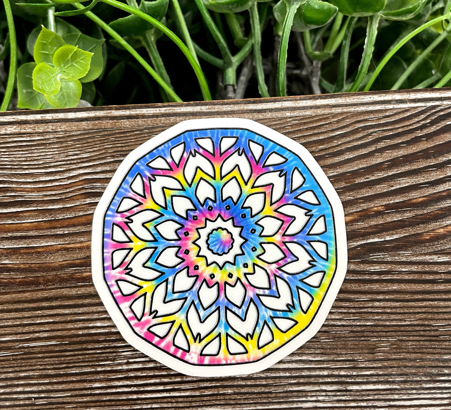 Tie Dye Mandala Die Cut Sticker, Graphic Art Sticker, Vinyl, |Sticker or Magnet