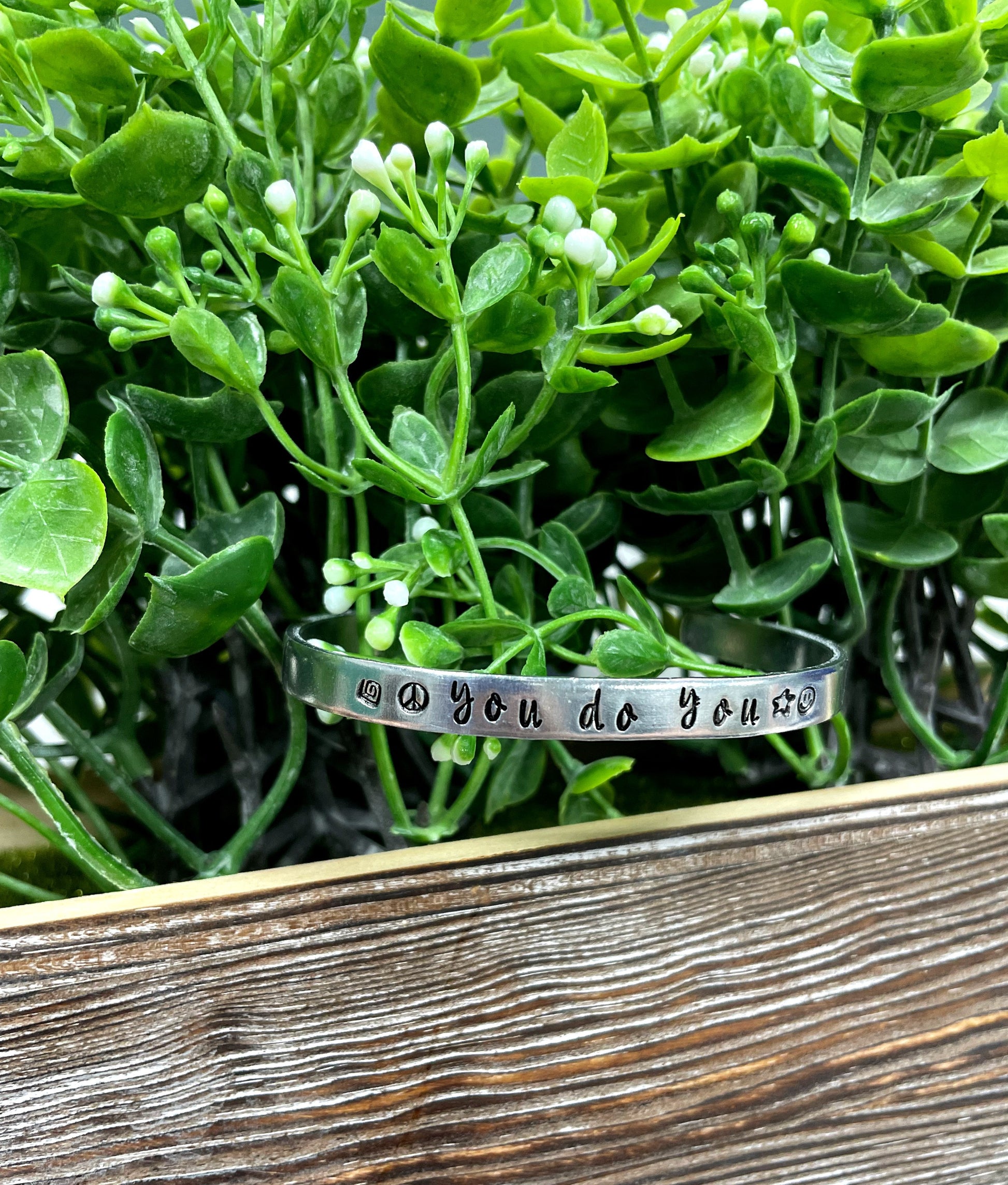 Hand Stamped Cuff Bracelet “You do you” - Can be d - Handmade by Marlayna