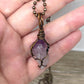 Wire Wrapped Raw Amethyst Gemstone Pendant - Handmade by Marlayna