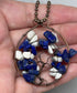 Wire Wrapped Tree of Life Pendant with Sodalite and Howlite Gemstones - Handmade by Marlayna