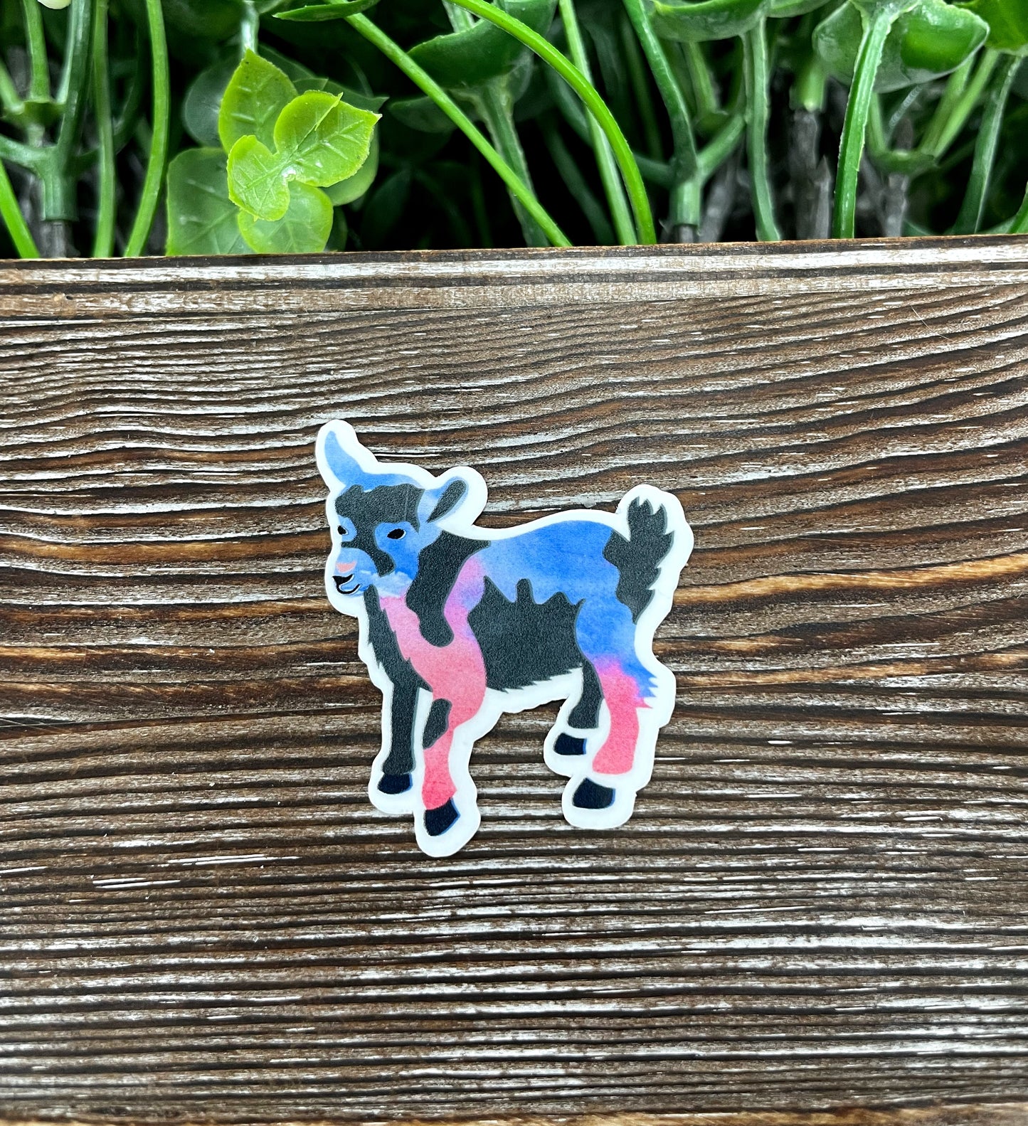 Watercolor Goat Die Cut Sticker, Graphic Art Sticker, Vinyl, |Sticker or Magnet