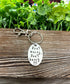 Don’t Worry Don’t Hurry Sloth Fun Animal Themed Hand Stamped Key Chain - Handmade by Marlayna