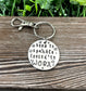 Born to Sparkle Forced to Work Snarky Fun Hand Stamped Key Chain - Handmade by Marlayna