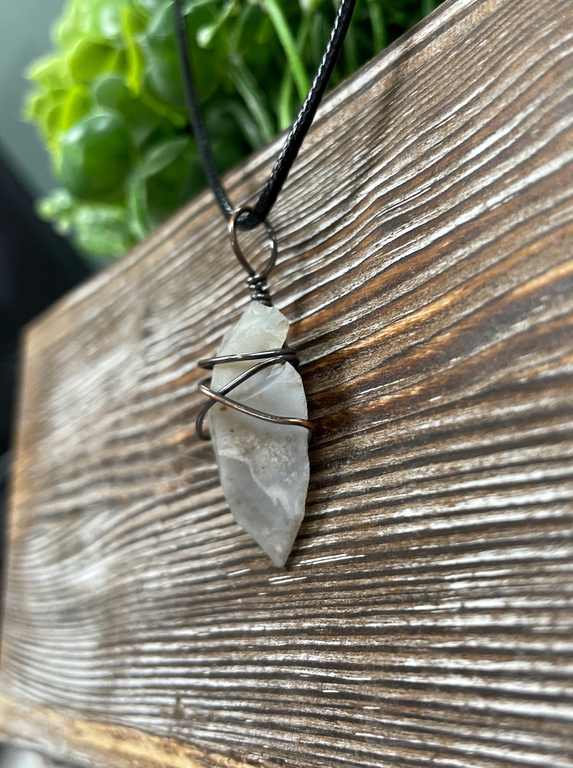 Wire Wrapped Arrowhead Pendant - Handmade by Marlayna