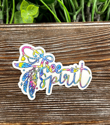 Tie Dye Free Spirit Die Cut Sticker, Graphic Art Sticker, Vinyl, |Sticker or Magnet