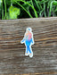 Watercolor Woman Silhouette Die Cut Sticker, Graphic Art Sticker, Vinyl, |Sticker or Magnet