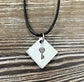 Skeleton Key Diamond Fun Animal Themed Hand Stamped Necklace - Handmade by Marlayna