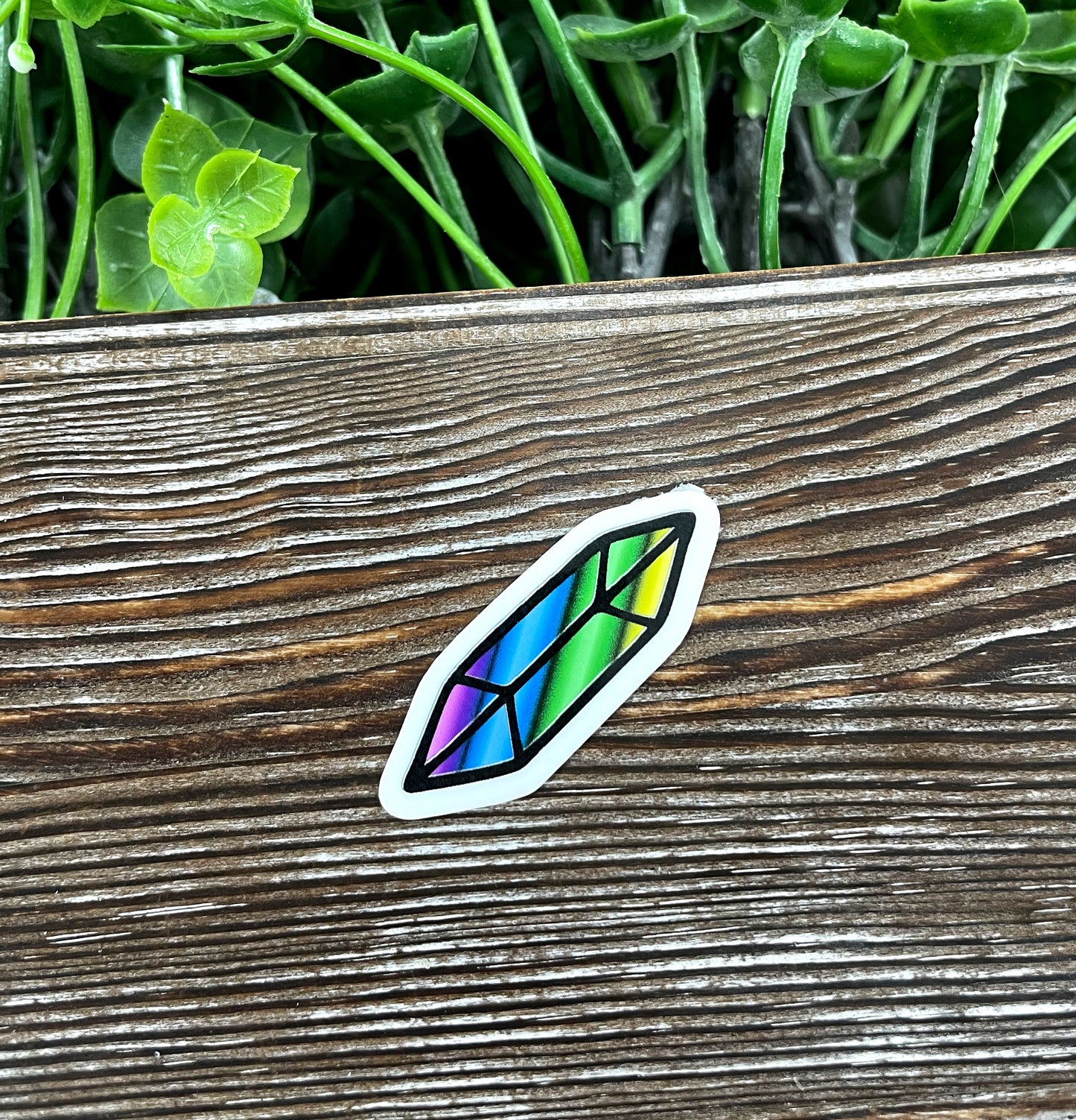 Rainbow Crystal Die Cut Sticker, Graphic Art Sticker, Vinyl, |Sticker or Magnet