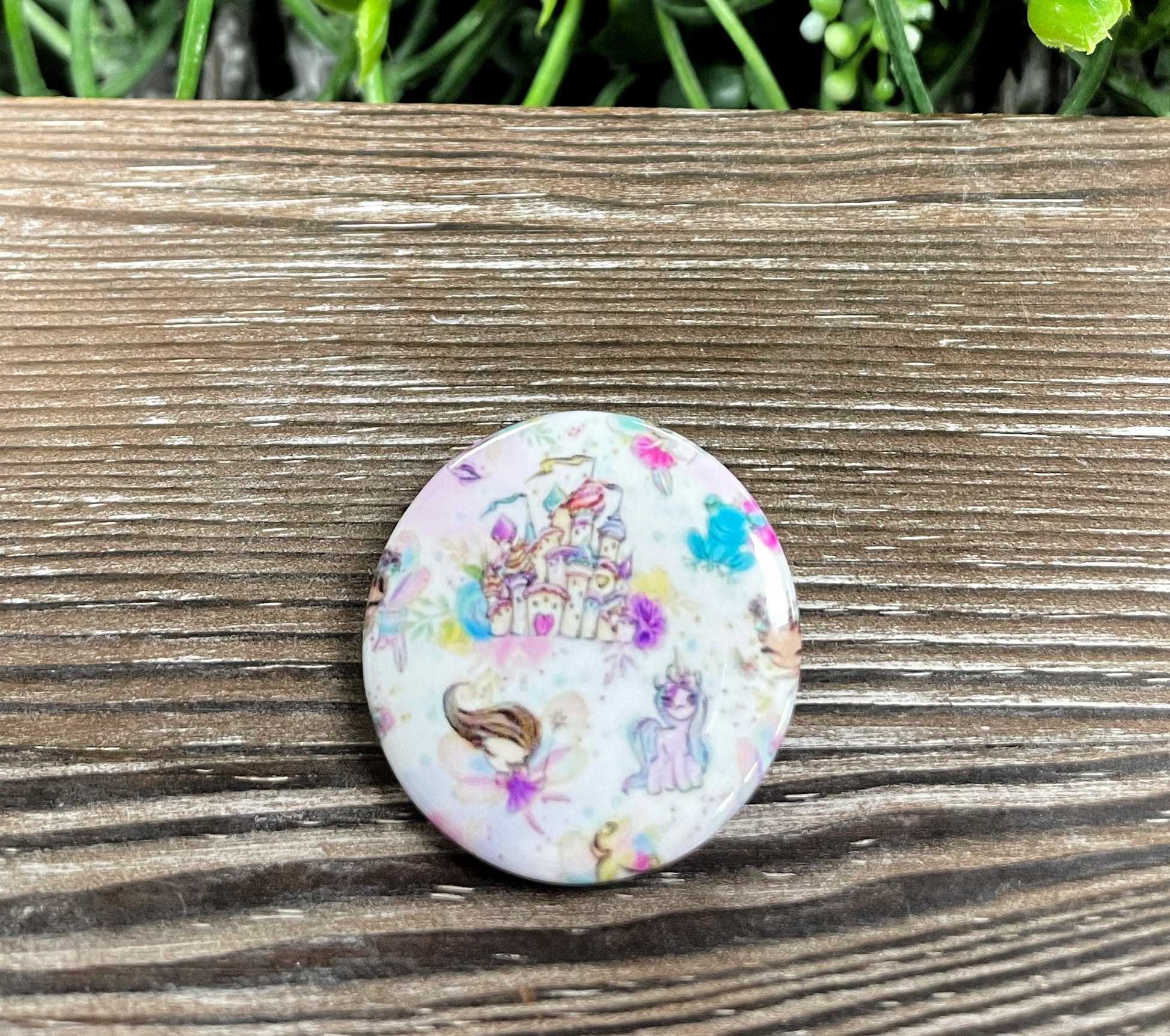 Princess Castles Graphic Art Button / Pin 1.25” - Handmade by Marlayna