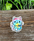 Tie Dye Cute Cat Die Cut Sticker, Graphic Art Sticker, Vinyl, |Sticker or Magnet