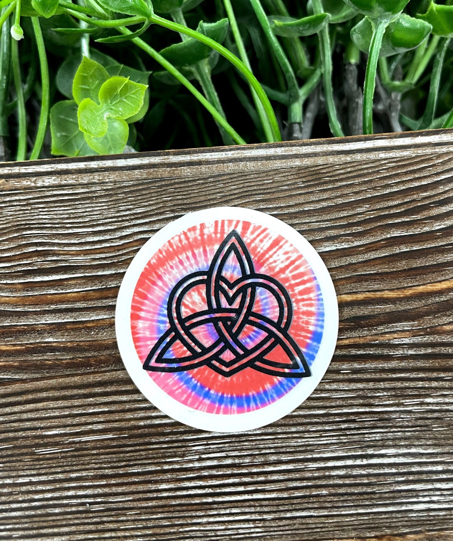 Tie Dye Triquetra Die Cut Sticker, Graphic Art Sticker, Vinyl, |Sticker or Magnet