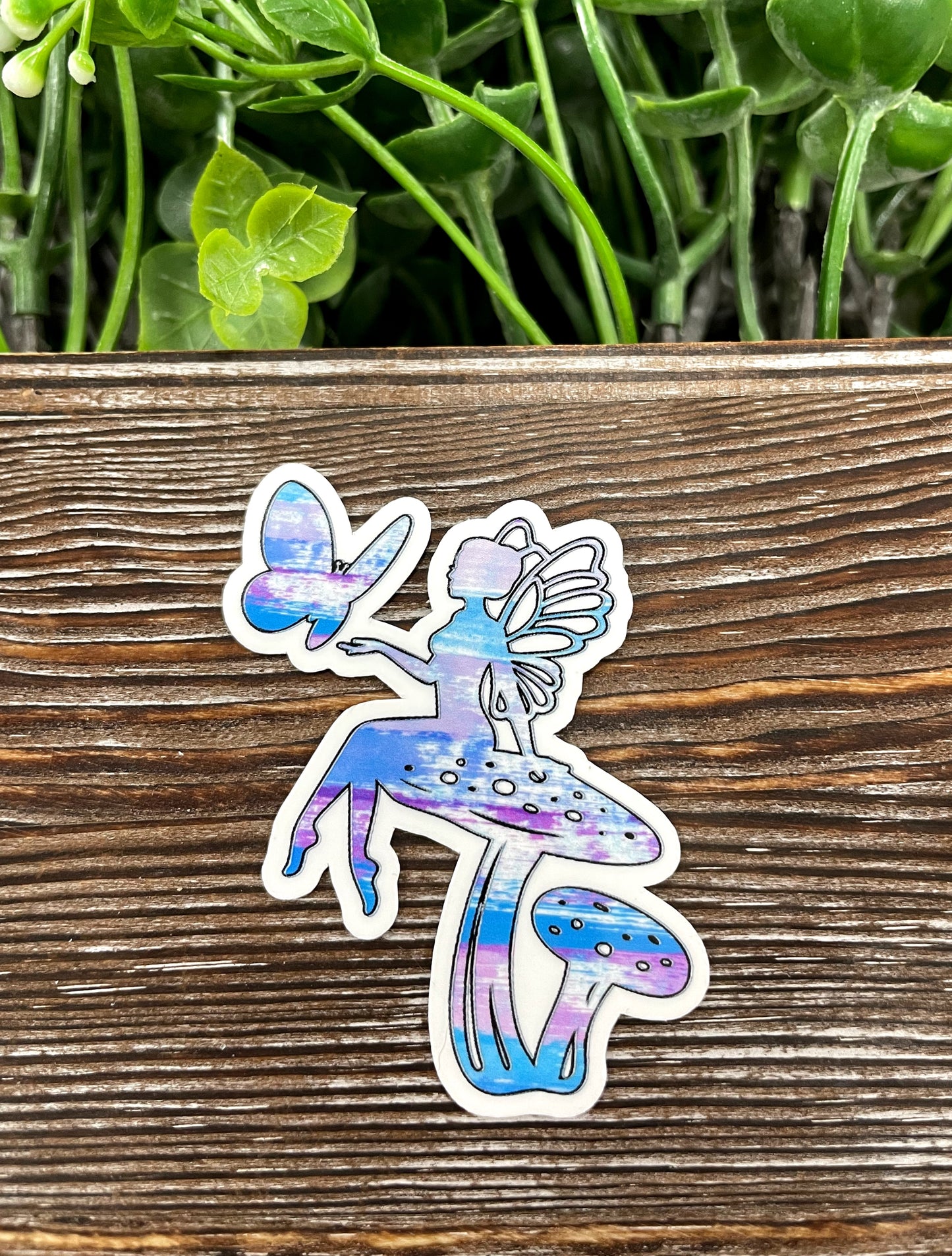 Watercolor Fairy Mushroom Die Cut Sticker, Graphic Art Sticker, Vinyl, |Sticker or Magnet