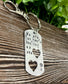 Two Hearts Beating as One Hand Stamped Key Chain Valentines Day Gift - Handmade by Marlayna