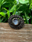 Moonstone Cabochon Wire Wrapped Ring Size 9 - Handmade by Marlayna