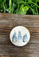 Blue and Gold Glitter Gnomes, Graphic Art Button / Pin 1.25” - Handmade by Marlayna