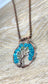 Mini Wire Wrapped Tree of Life Pendant with Glass Crystals - Handmade by Marlayna