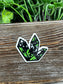 Green and Black Crystal Die Cut Sticker, Graphic Art Sticker, Vinyl, |Sticker or Magnet