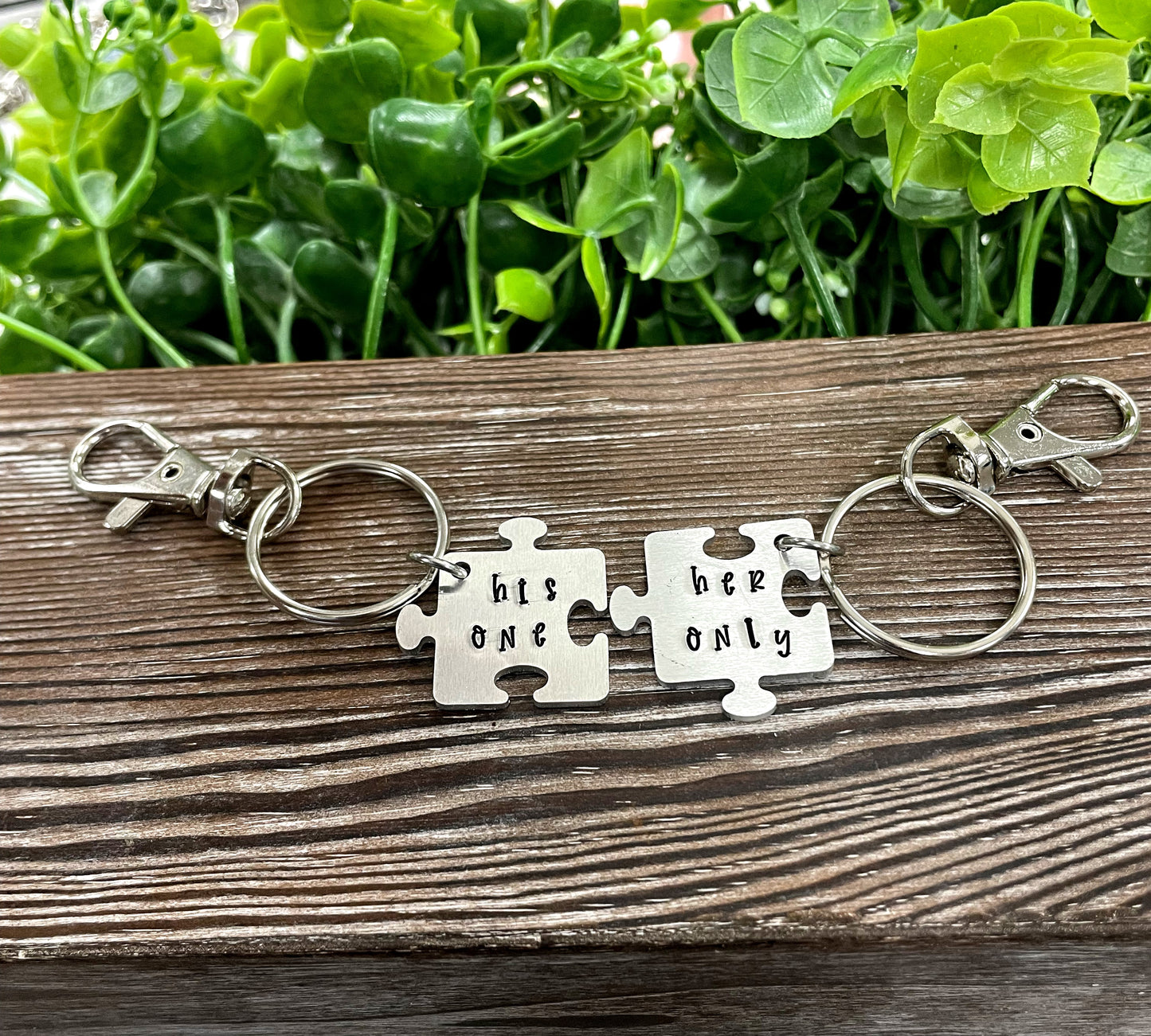 His One, Her Only Puzzle Piece Key Chains - Handmade by Marlayna